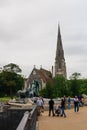 View of St. AlbanÃ¢â¬â¢s Church and Gefion Fountain in Copenhagen, Denmark